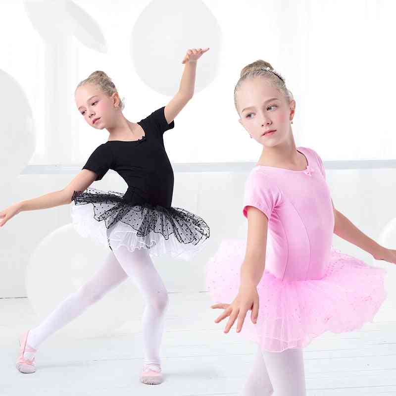 Dievčenské baletné kostýmy tutu šaty s dot tutus pre gymnastiku, tanec