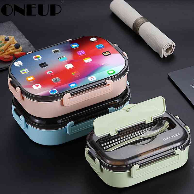 Portable Stainless Steel Lunch Box New Hot Japanese Style Compartment Kitchen Leakproof Food Container