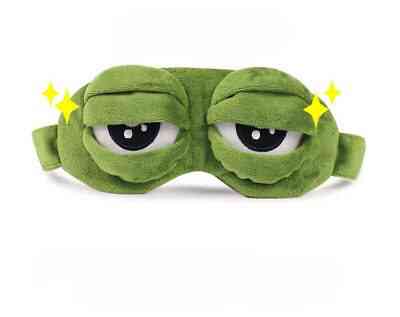 3d smutná žaba zavreté / otvorené očné tienidlo, maska na spanie