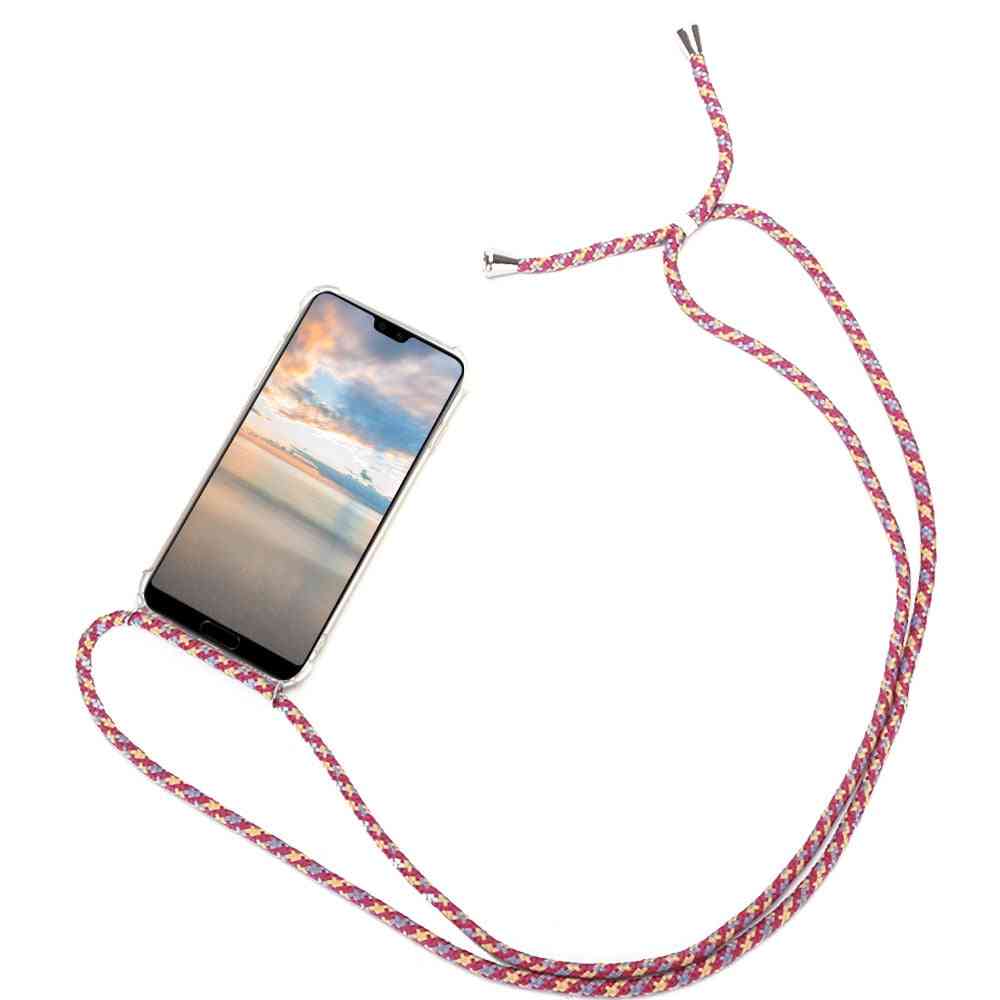 Strap Cord Chain Case, Necklace Lanyard Coque For Huawei Smart Z Y6 Y7 Y9