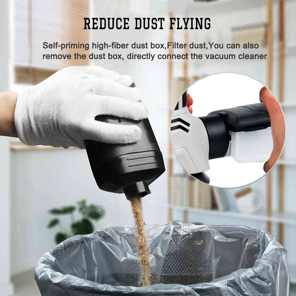 Orbital Electric Sander With 15-sheets Sandpaper, Dust Exhaust And Hybrid Canister