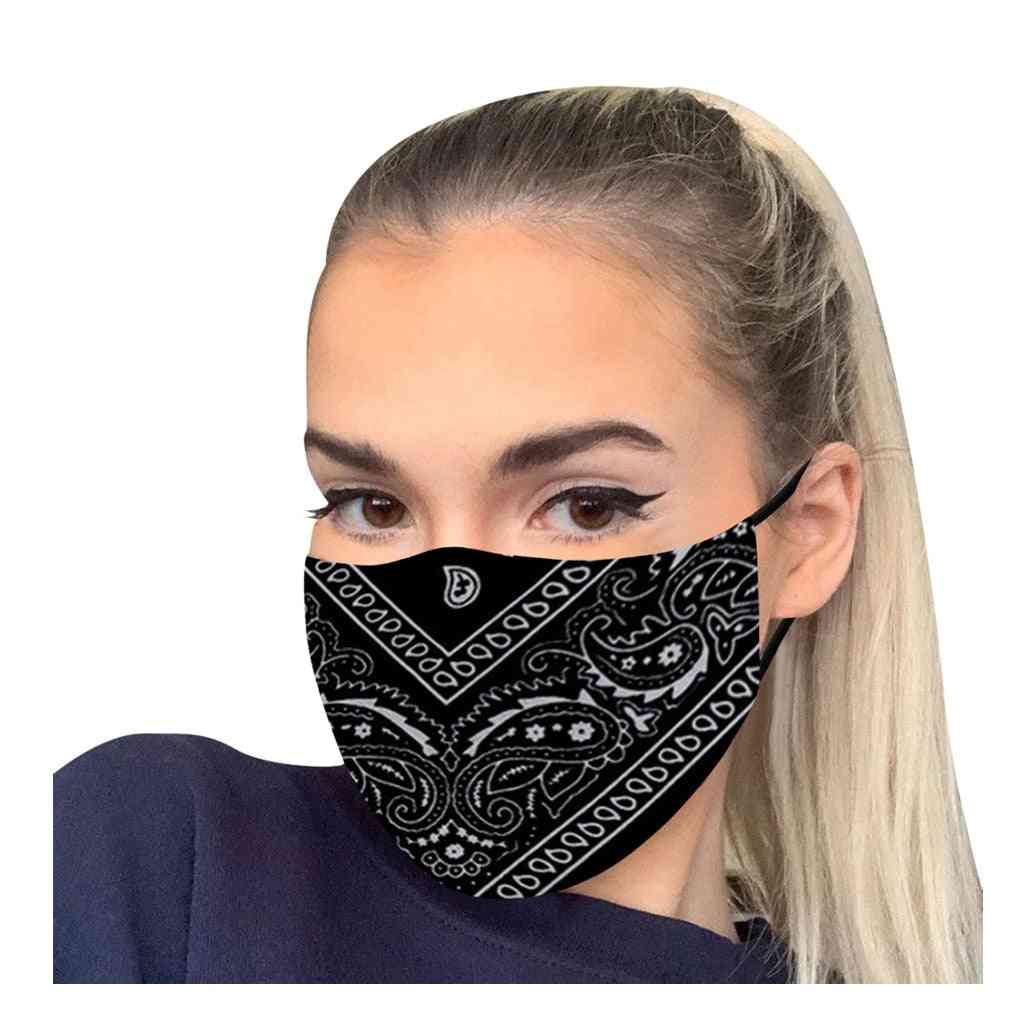 Washable Mask, Printed Windbreak Seamless Outdoor Riding Quick-drying Keep Masks