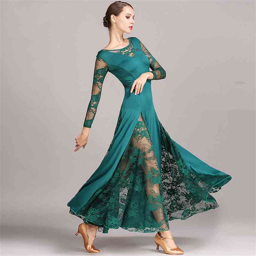 Flamenco Lace Stitching, Dancing Dress, Costume Skirt