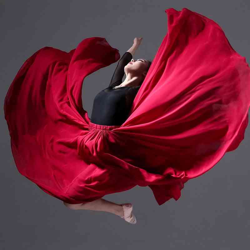 Flamenco de dos capas, gasa para danza del vientre, ala grande, faldas de vendaje