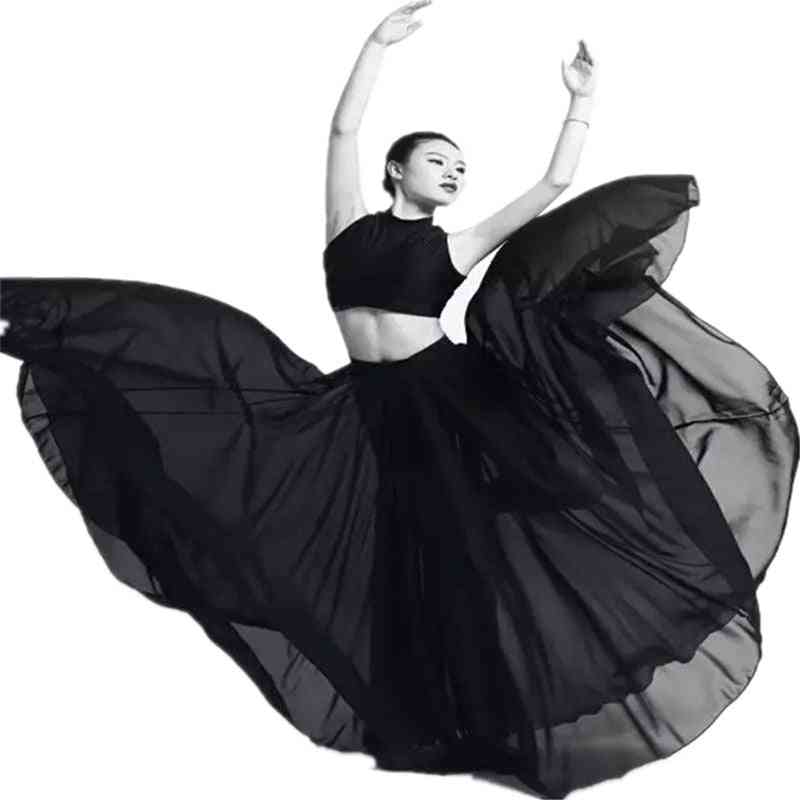 Two-layer Flamenco, Belly Dance Chiffon, Big Wing, Bandage Skirts