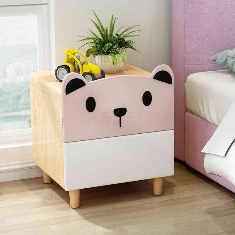 Risanka za spalnice iz masivnega lesa medved z dvojnim predalnikom nočna omarica