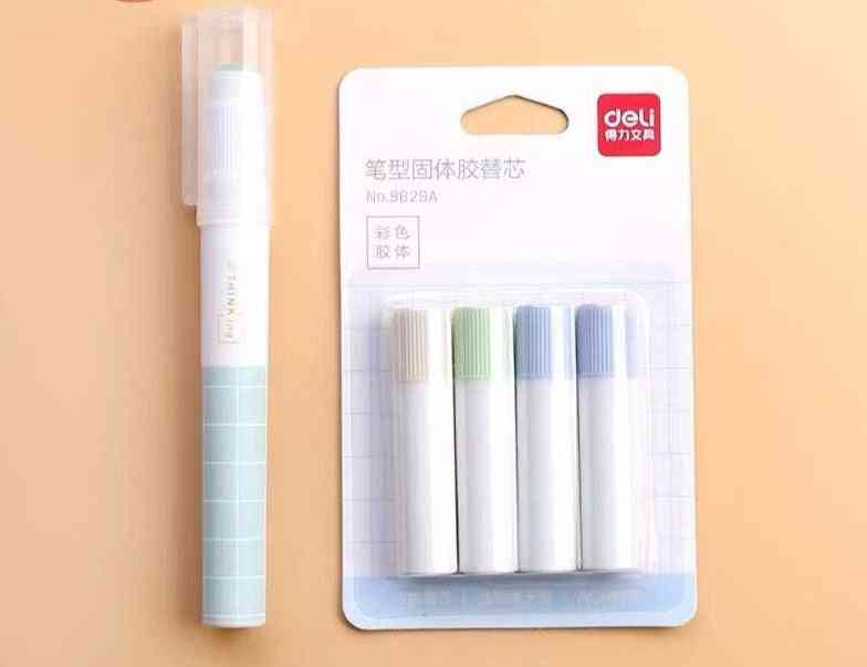Portable  Pen Type Solid Glue Stick With Refill Set
