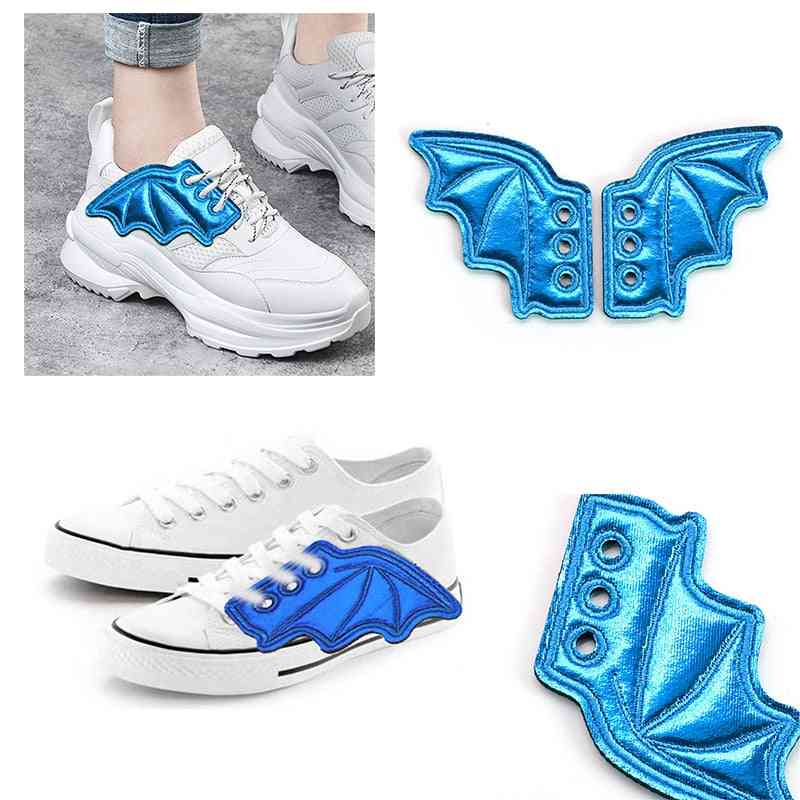 Bats Wings & Lace Up, Pu Leather Sport Shoe Decorative Accessories
