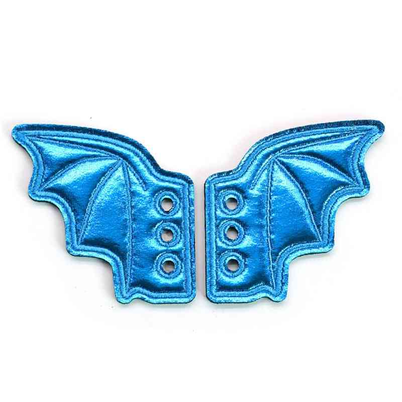 Bats Wings & Lace Up, Pu Leather Sport Shoe Decorative Accessories