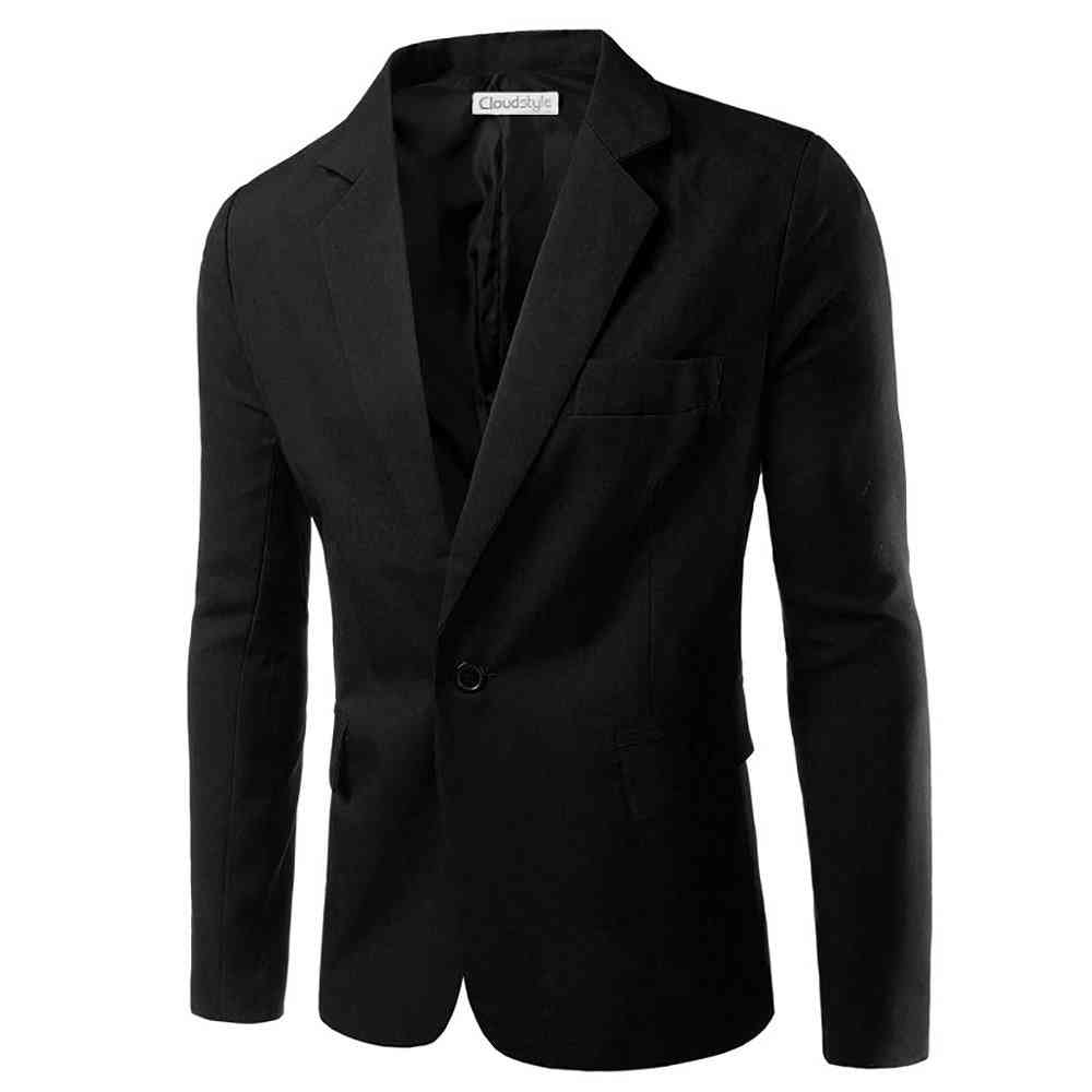 Men's Single-breasted Button  Autumn Solid Colorful Suit Jackets