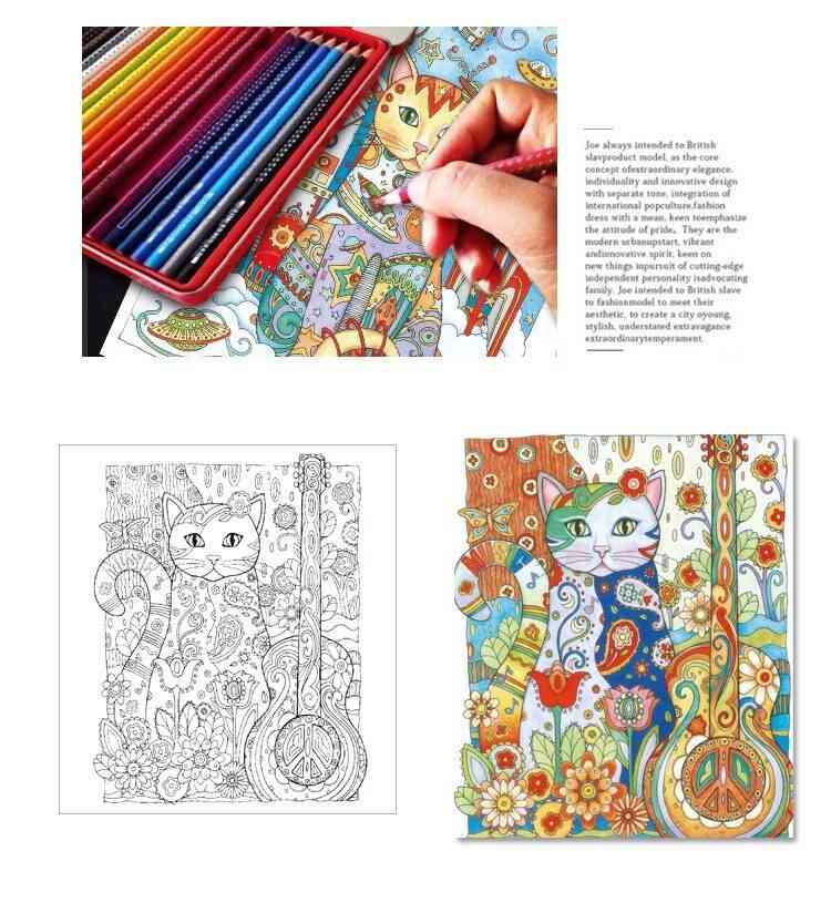 24 Pages Creative Cats Coloring Book