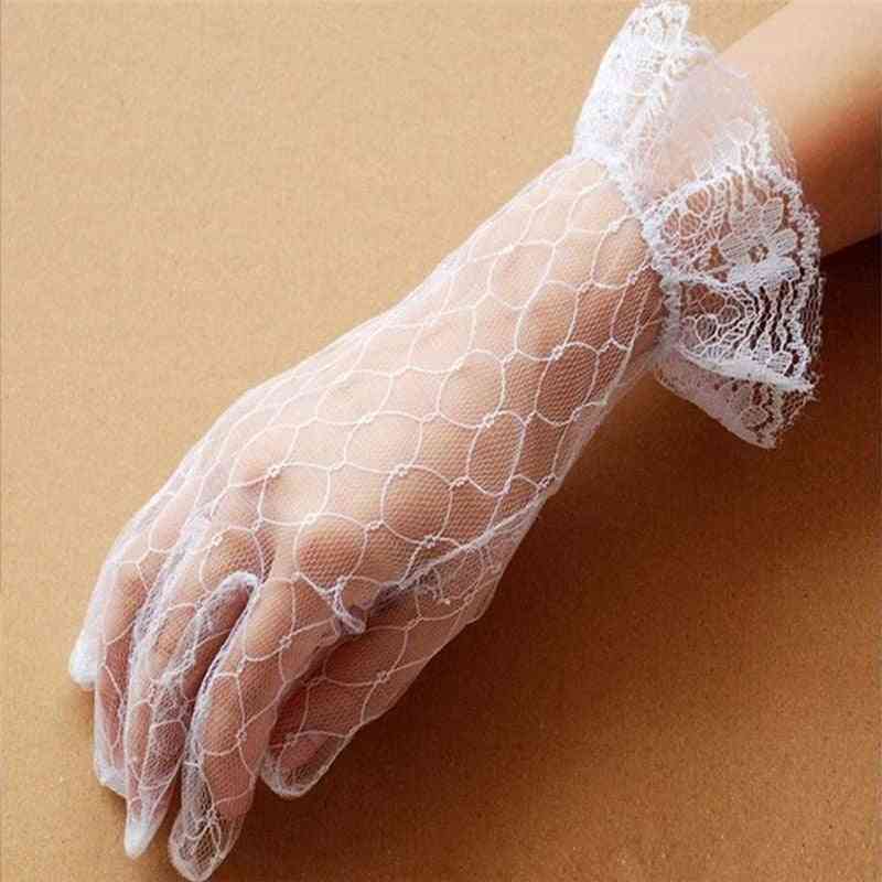 Bride Short Design Lace Gloves