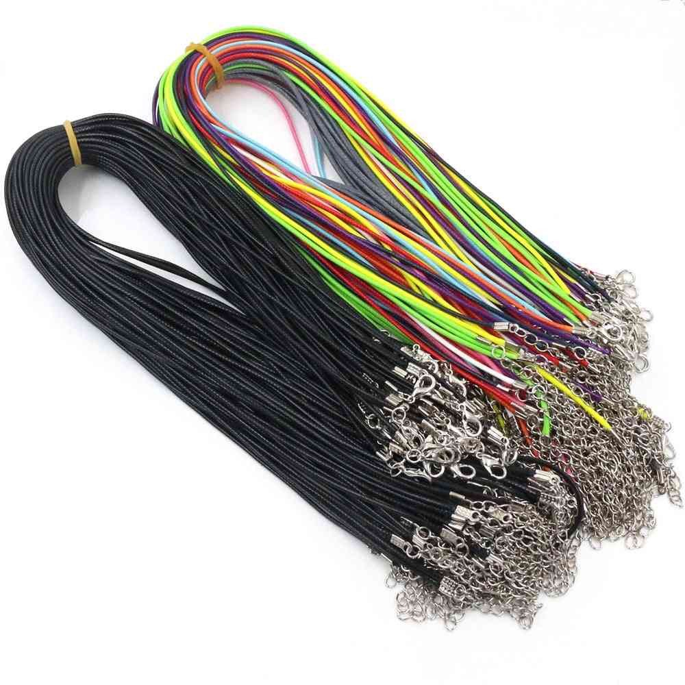 20pcs Handmade Leather Necklaces & Pendant Charms Adjustable Braided Rope