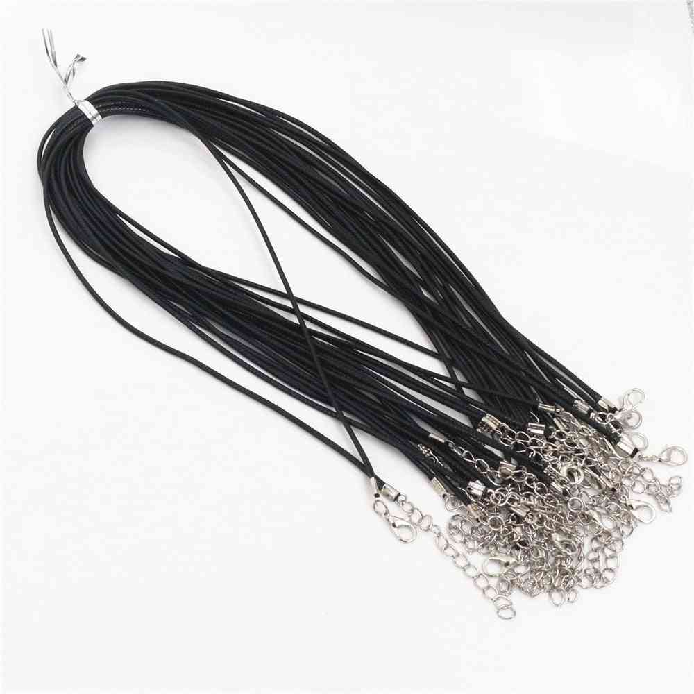 20pcs Handmade Leather Necklaces & Pendant Charms Adjustable Braided Rope