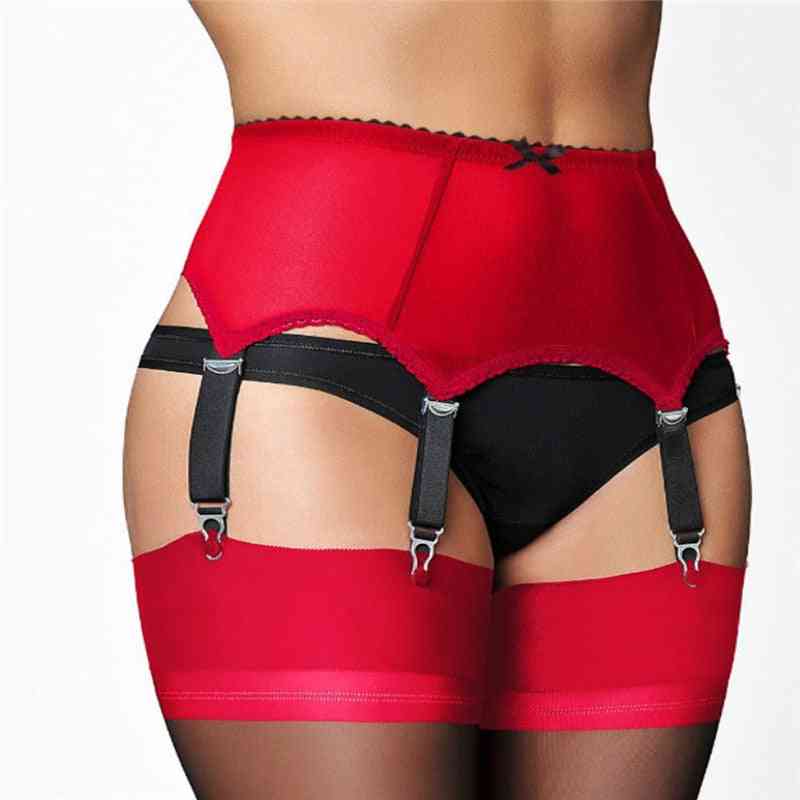 High Waist Mesh Suspender Lingerie, Femme Night Club Garter Belt