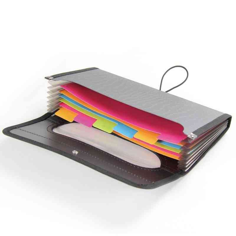 A6 Expanding Wallet Bill Receipt Business File Bag, Storage Pouch