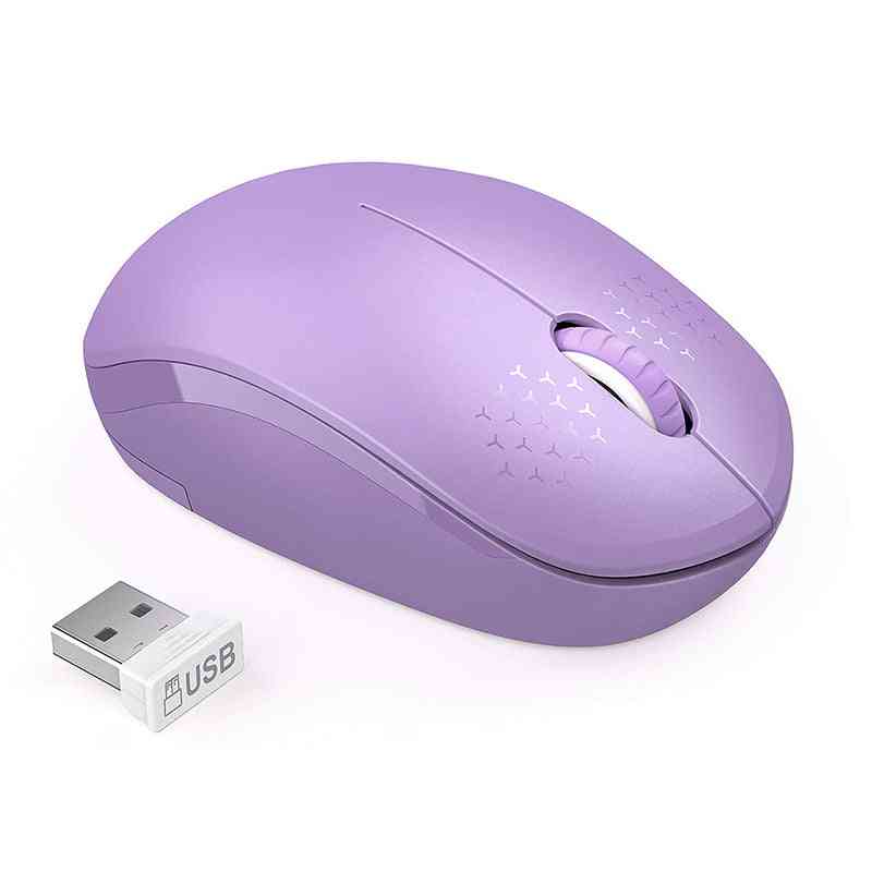Noiseless Wireless Mouse, 2.4g Silent Buttons For Computer, Laptop