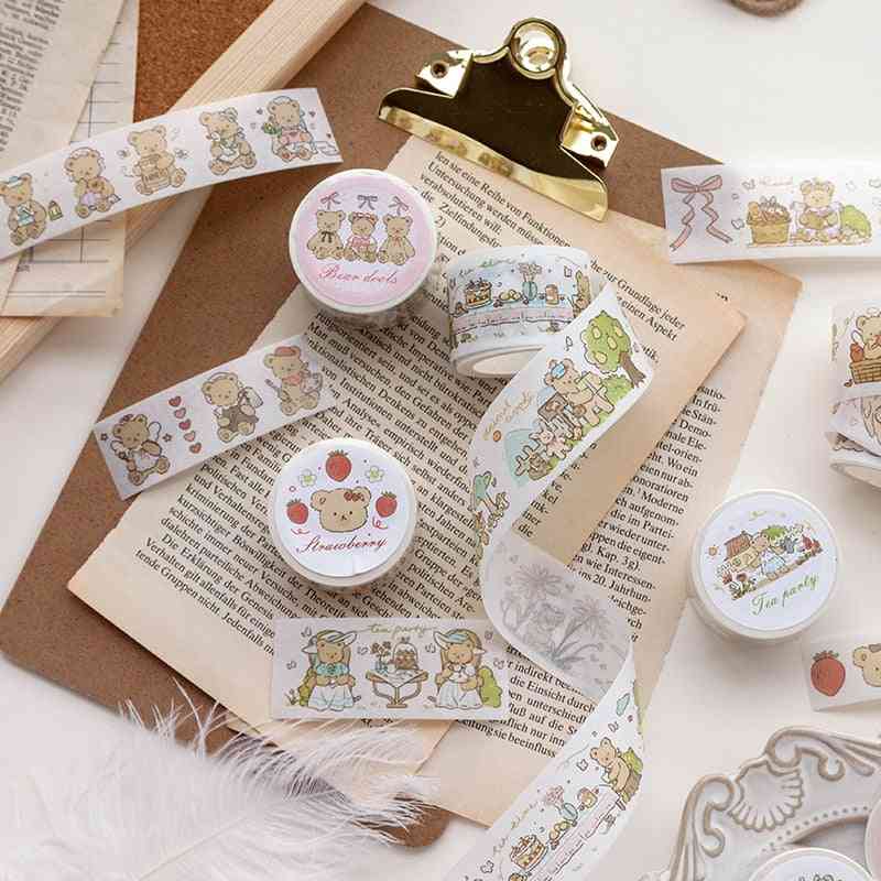 Märchenbärenserie, süßes dekoratives Spezialölpapier-Klebeband
