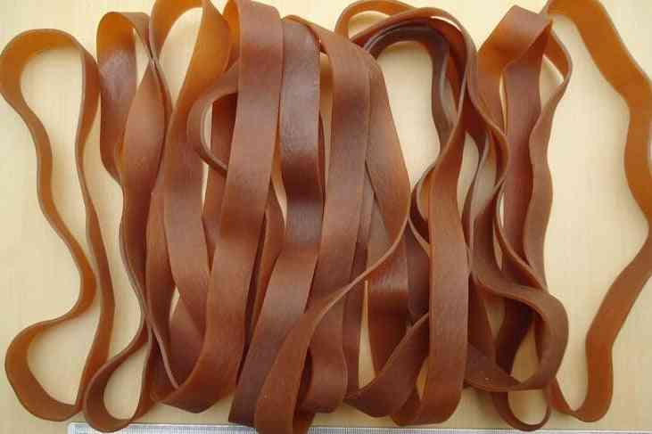 Wide Brown Elastic Strong, Extra Large, Industrial Rubber Band Tie
