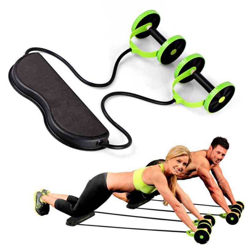équipement de fitness à domicile, puissance abdominale à double roue, rouleau de gymnastique abs