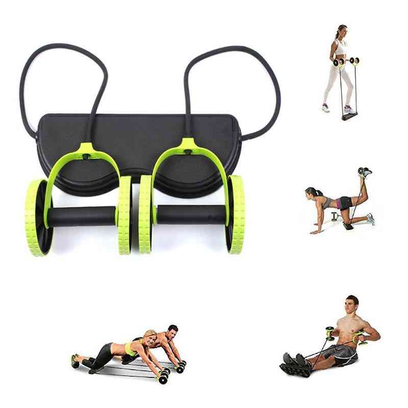 équipement de fitness à domicile, puissance abdominale à double roue, rouleau de gymnastique abs