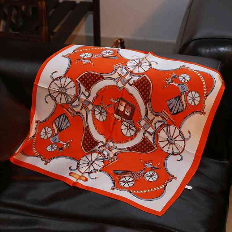 Silk Scarves, Mulberry Orange Pumpkin, Coach Small Scarf (55cm-2472102186 55cm-880)