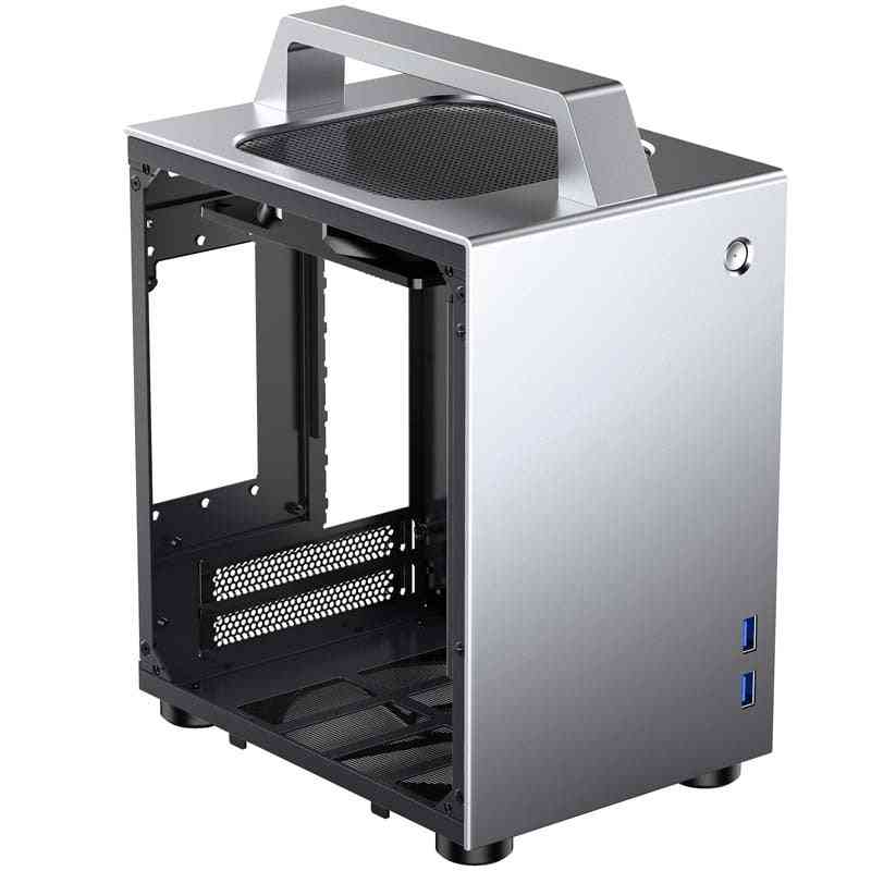 T8 Itx Portable Mini Aluminum Chassis Side, Transparent Small Computer Handle Case
