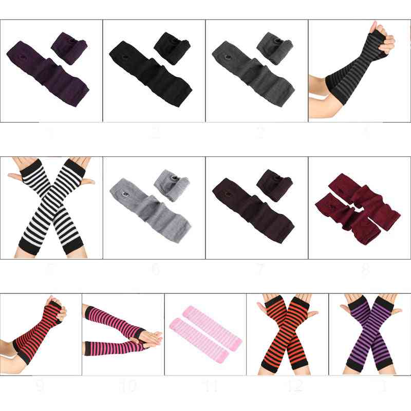 Autumn Warmers, Wrist Arm, Fingerless, Long Sleeve Gloves