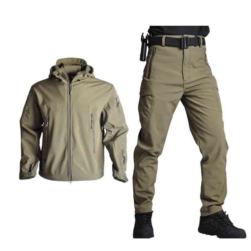 Unisex Army Waterproof Camo Hunting Clothes Jacket + Pants