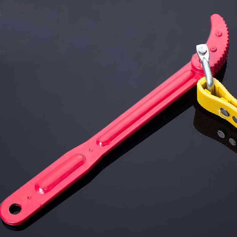 Belt Wrench Oil Filter, Puller Strap Spanner, Chain Cartridge, Disassembly Tool
