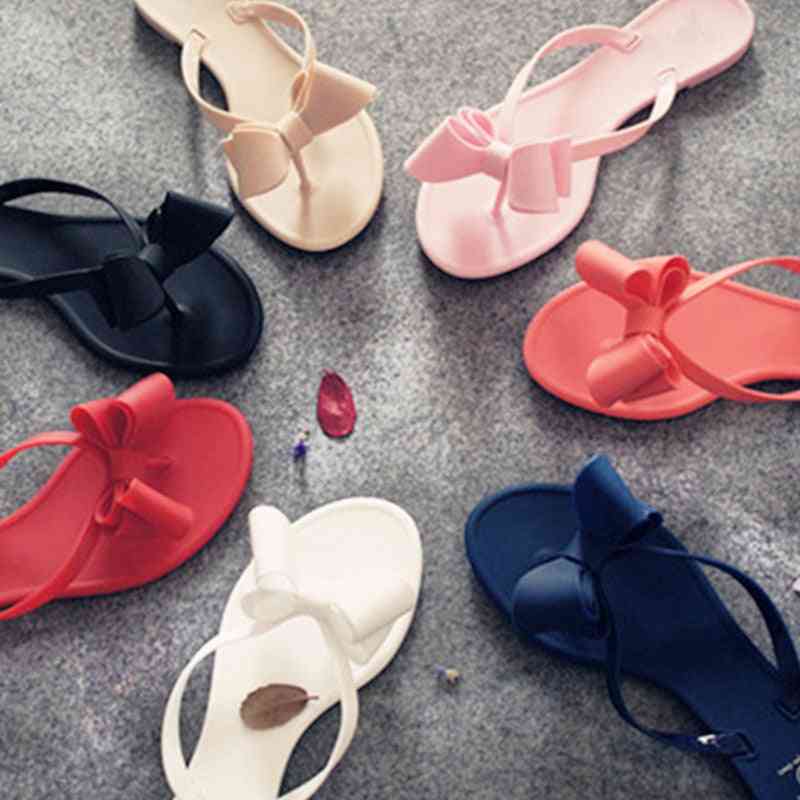 ženske japanke ravne papuče, leptir leptir mekane gumene tobogane ljetne sandale za plažu