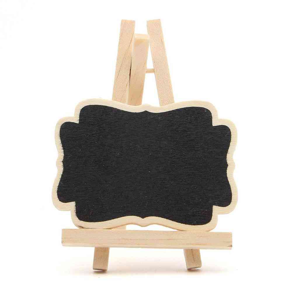 10 pcs / set mini tableau noir en bois