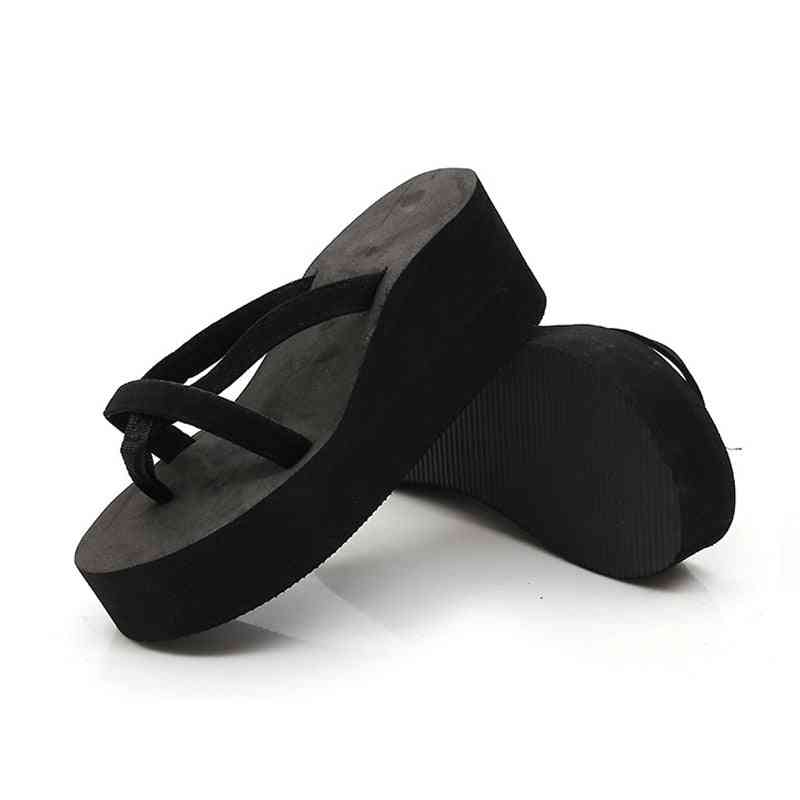 Summer Flip-flops, High-heel Sandals, Non-slip Feet Slippers
