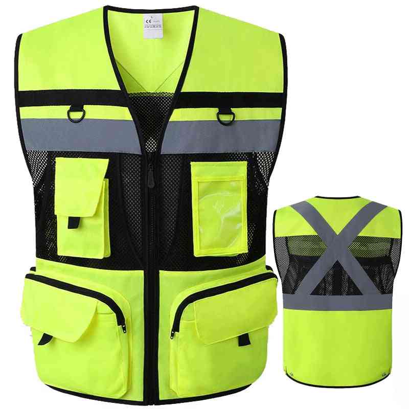 High Visibility Utility Safety Vest, Reflective Workwear