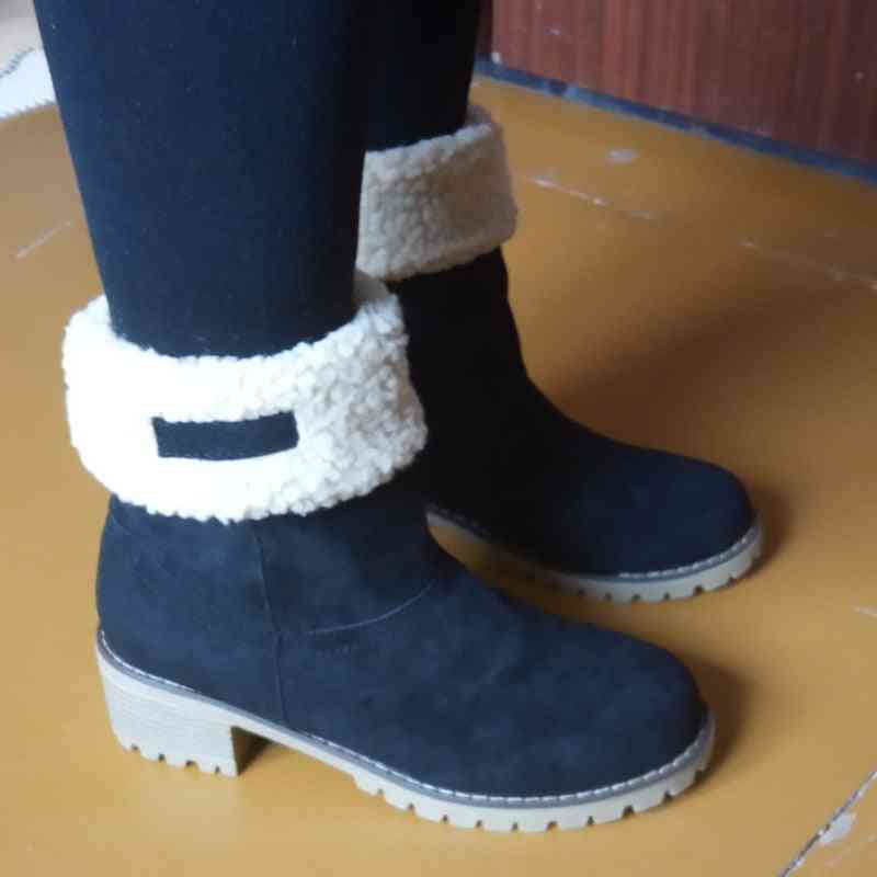 Winter schnee warme high heels pelzfilz russland jeans stiefel