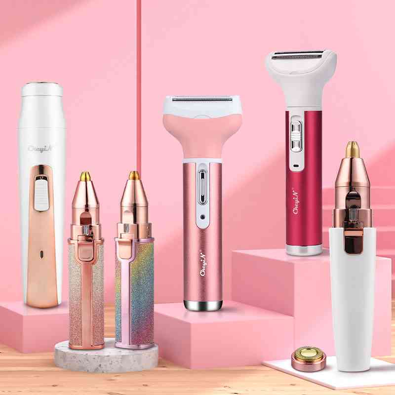 Electric Eyebrow Trimmer Usb Rechargeable Hair Remover Women Shaver Face Makeup Tool