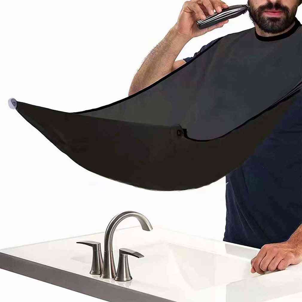 Beard Care Clean Shaving Apron, Facial Hair Dye Trimmings Catcher Cape With Suction Cup