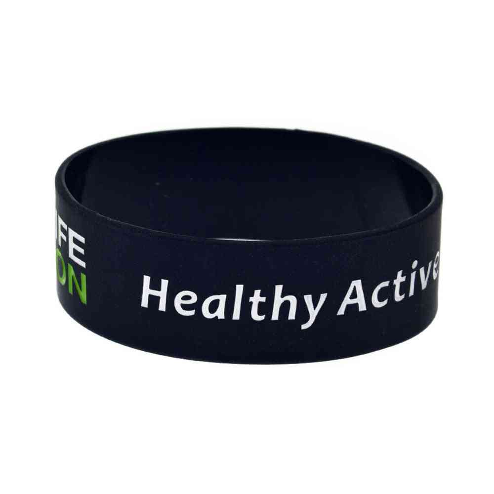 Healthy Active Lifestyle Silicone Wristband