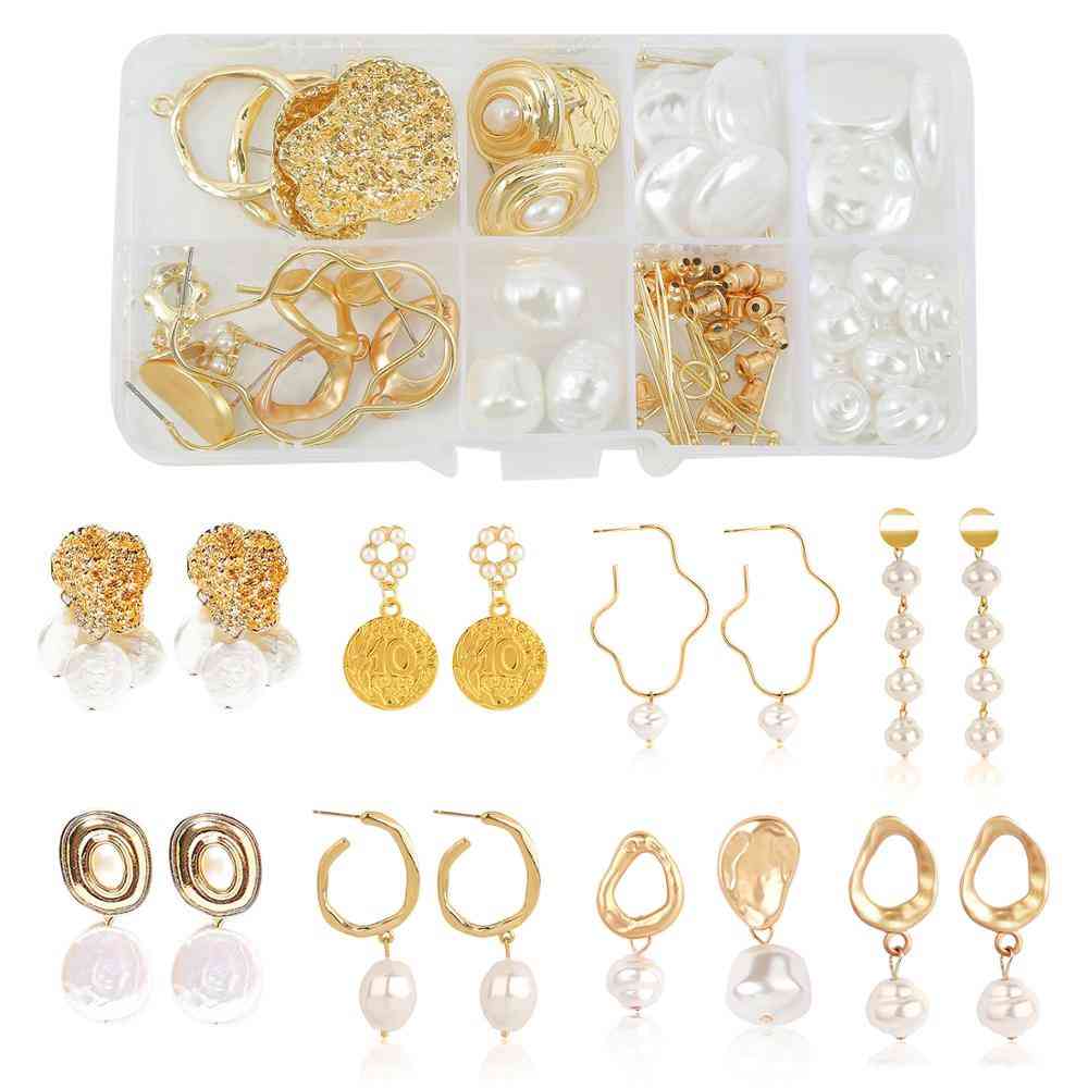 Boho Earrings Making Materials Set Mixed Connector Beads Earring Hooks