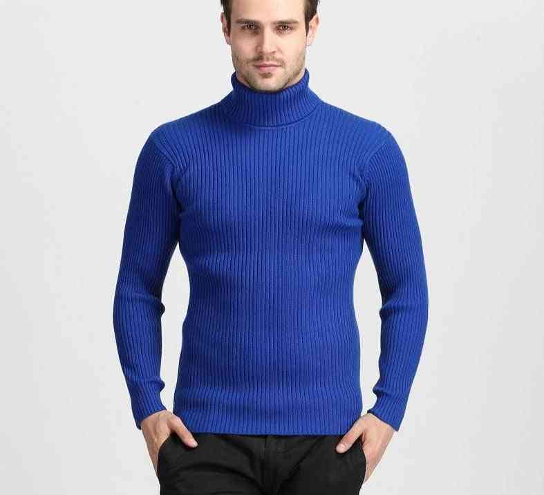 зимен дебел топъл пуловер от кашмир, мъжки класически вълнен трикотаж дръпнете homme