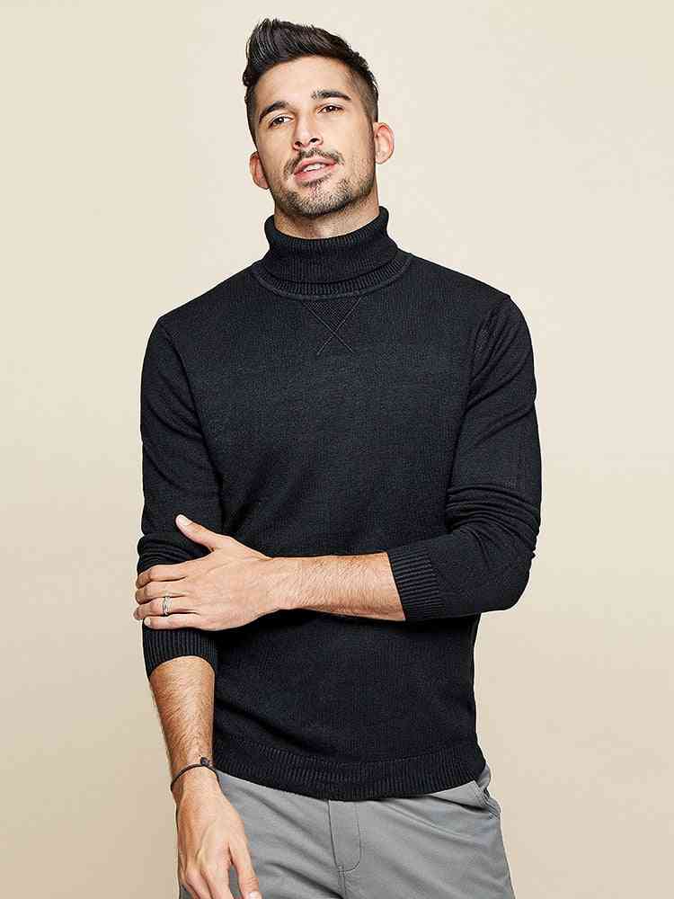 Suéter de punto de cuello alto para hombre
