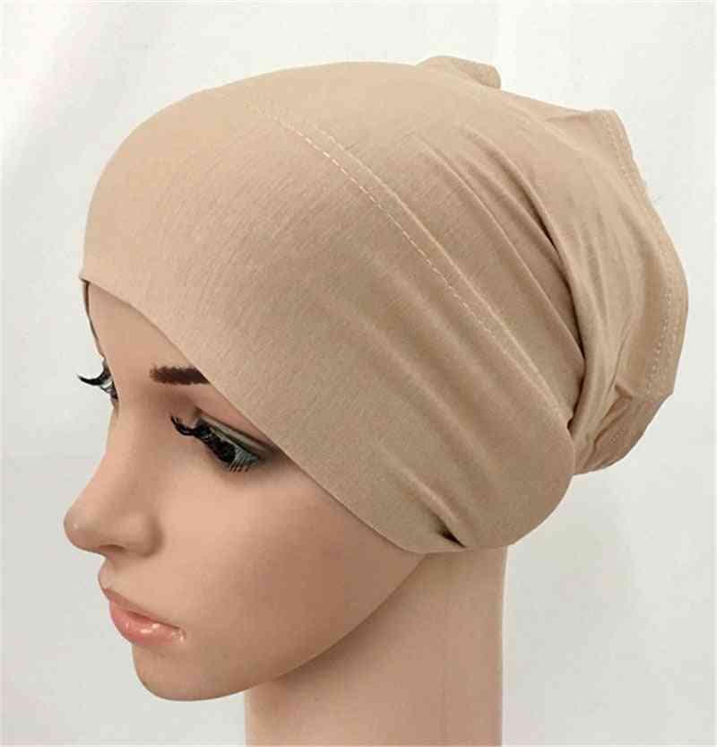 Měkké modální vnitřní hidžábové čepice