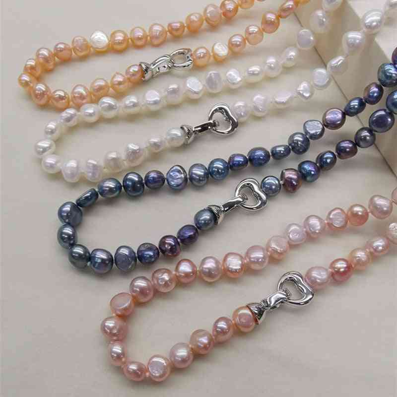 Stříbrný náhrdelník / náramek / náušnice šperky perlové sady
