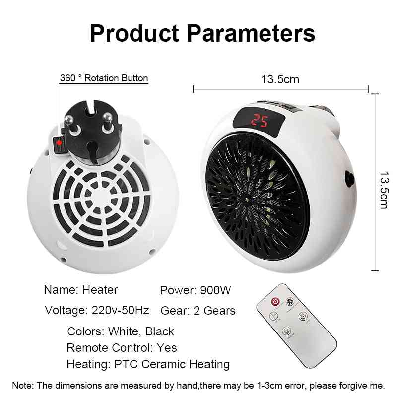 Fan Heater For Home, Mini Heating Electric Warm Air, Heaters Handy