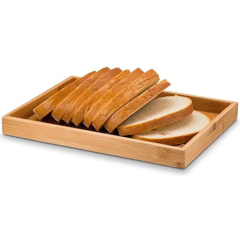 Bamboo Bread Slicer Cutting Guide Wood Bread Cutter For Homemade Breads & Loaf Cakes