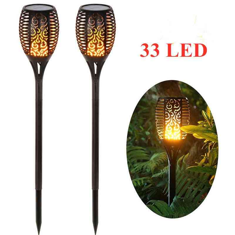 Led Solar Flame Outdoor Garden Light Flickering Flame Torches Lamp