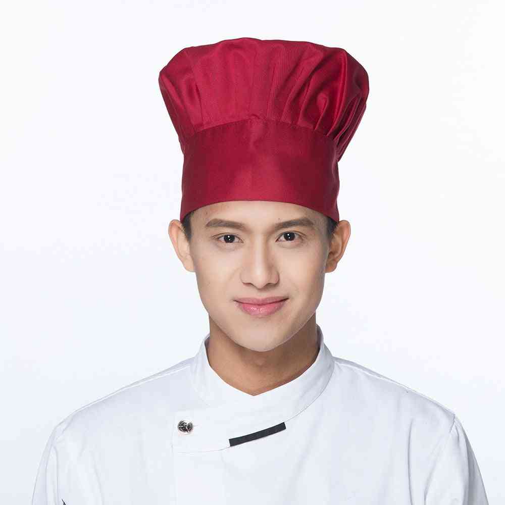 Chapéus lisos listrados elásticos ajustáveis para chef de cozinha