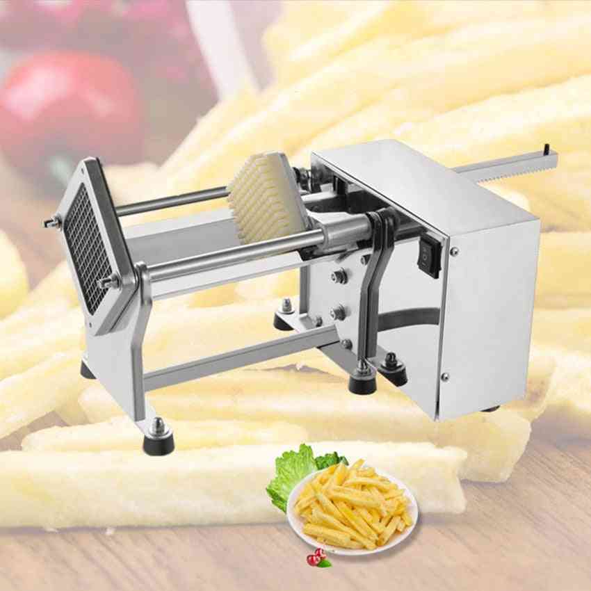 Electric Fries Cutter, Stainless Steel Potato Chips Cutting Machine