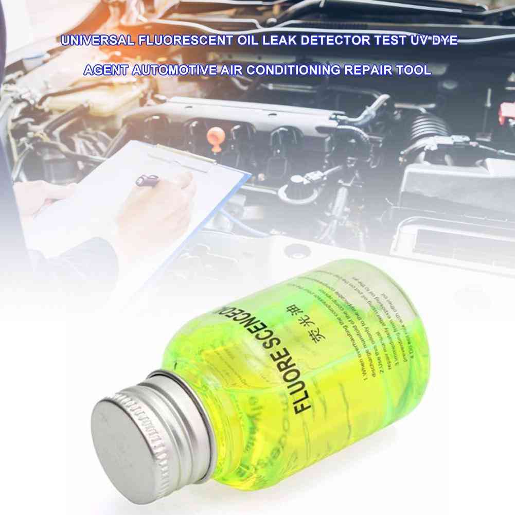 Fluorescerende oljelekkasjedetektor test UV-fargestoff, bil a / c reparasjonsverktøy for rørledning