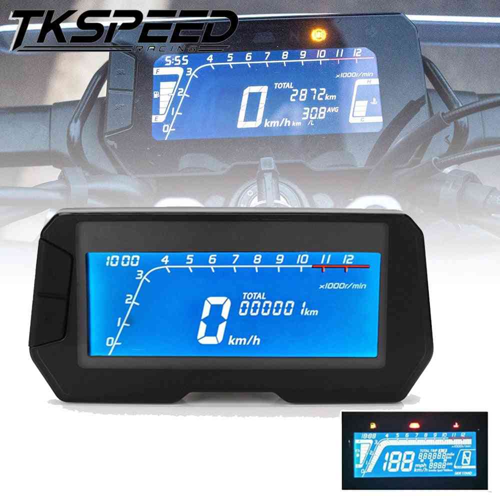 Universal Lcd Digital Speedometer Backlight Motorcycle Odometer